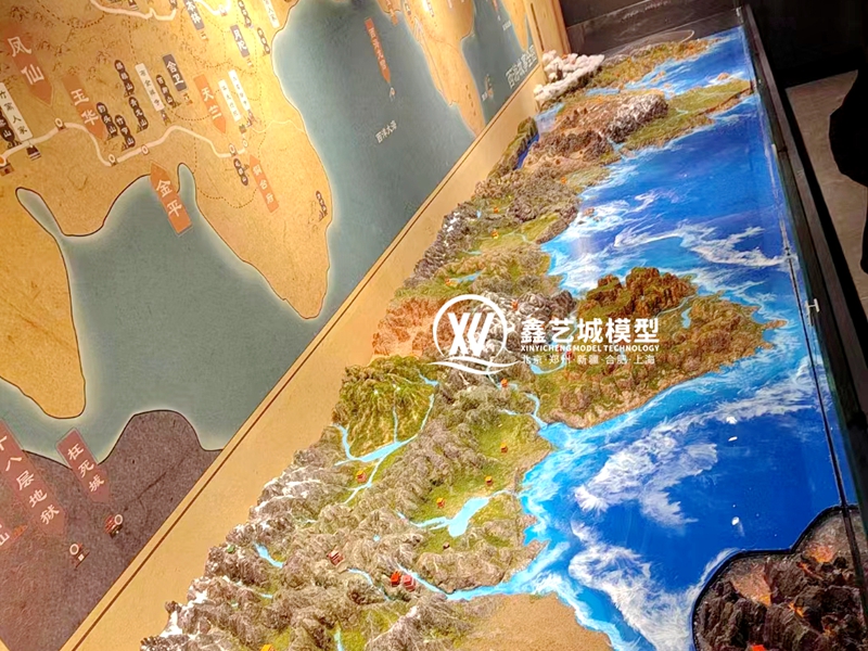 景区地貌沙盘模型